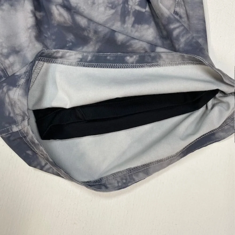 BYLT Premium Basics Active Shorts Mens XXL Grey‎ Tie Dye Lined Athletic Pockets